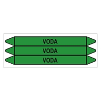 Značení potrubí, voda,3 ks, 355 × 37 mm
